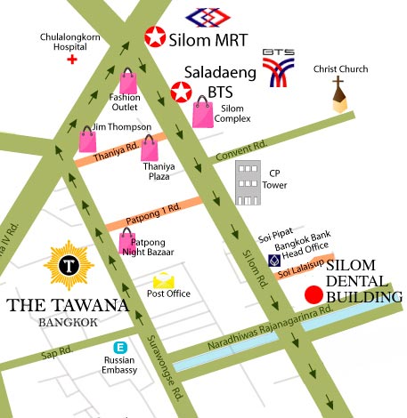 The Tawana Bangkok Hotel : Map
